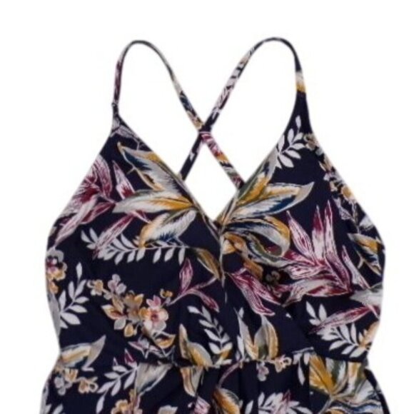 Anne Cole Women's Floral Swimsuit, Navy, Size 8, Adjustable Straps, NWT. - Picture 6 of 8